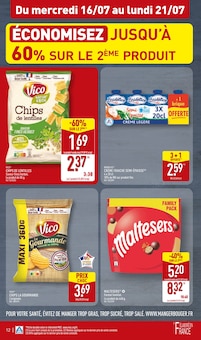 Promotion Confiseries dans le prospectus Aldi, valable du 16/07/2025 au 21/07/2025 Promo Confiseries dans le catalogue Aldi du moment à la page 12