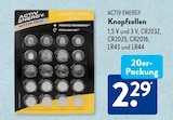 Knopfzellen von ACTIV ENERGY für 2,29 € bei ALDI SÜD im Angebot Knopfzellen von ACTIV ENERGY im aktuellen ALDI SÜD Prospekt