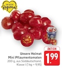 Aktuelle Tomaten Angebote bei EDEKA in Heidelberg Aktuelles Mini Pflaumentomaten Angebot bei EDEKA in Heidelberg ab 1,99 €