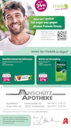 mea - meine apotheke Prospekt für Schönkirchen mit 4 Seiten mea - meine apotheke Prospekt für Schönkirchen: "Unsere August-Angebote", 4 Seiten, 01.08.2026 - 31.08.2026