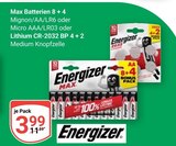 Max Batterien im Angebot bei GLOBUS in Bochum Max Batterien Angebote von Energizer bei GLOBUS Bochum für 3,99 €