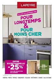 Prospectus Bricolage de Lapeyre, "POUR LONGTEMPS & POUR MOINS CHER", valable du 24/08/2023 au 25/09/2023 