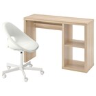 Schreibtisch und Stuhl Eicheneff wlas/weiß Angebote von KALLAX / LOBERGET bei IKEA Peine für 99,98 €