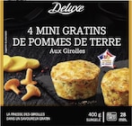 4 mini gratins de pommes de terre aux girolles - Deluxe en promo chez Lidl Villiers-le-Bel à 3,39 €