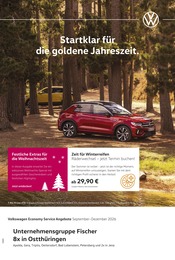 Volkswagen Werkstatt & Auto Prospekt der aktuellen Woche mit 1 Seite, gültig von 01.09.2026 bis 31.12.2026, in Miesitz und Umgebung Aktueller Volkswagen Werkstatt & Auto Prospekt in Miesitz und Umgebung, "Herbst im Kopf. Sicherheit im Auto." mit 1 Seite, 01.09.2026 - 31.12.2026