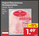 Original Österreichische Wurstspezialitäten Angebot in Vahlberg Original Österreichische Wurstspezialitäten im aktuellen Prospekt bei Netto Marken-Discount in Vahlberg