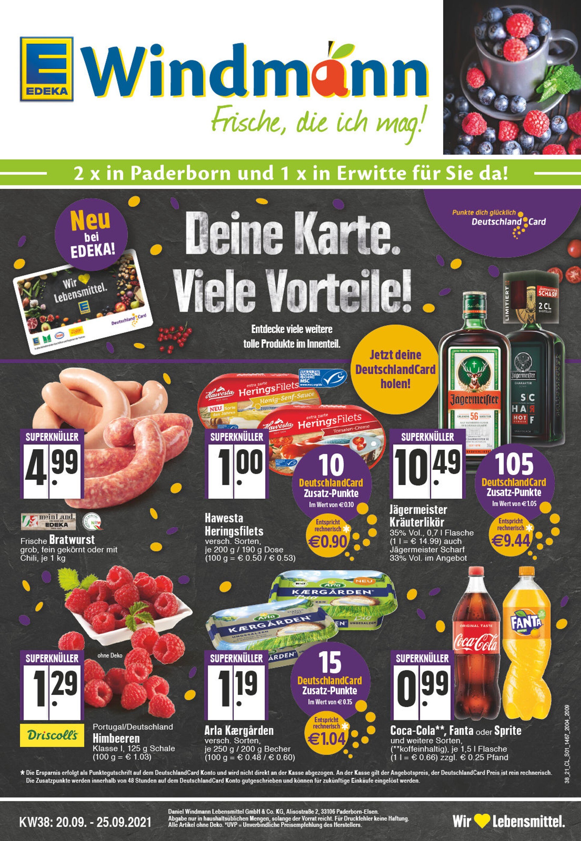 EDEKA Prospekt für Salzkotten mit 32 Seiten EDEKA Prospekt für Salzkotten: "Aktuelle Angebote", 32 Seiten, 20.09.2021 - 25.09.2021