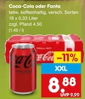 Coca-Cola oder Fanta im Netto Marken-Discount Prospekt Coca-Cola oder Fanta von Coca-Cola im aktuellen Netto Marken-Discount Prospekt für 8,88 €
