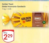 Dinkel-Harmonie-Sandwich Angebote von Golden Toast bei GLOBUS Oberhausen für 2,29 €