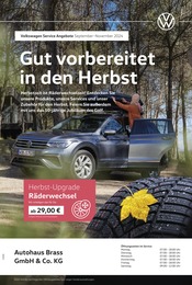 Aktueller Volkswagen Prospekt mit Kinderspielzeug, "Mit frischen Reifen durch den Herbst", Seite 1