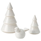 Dekoration 3er-Set Weihnachtsbaum/Vogel weiß Angebote von VINTERFINT bei IKEA Baden-Baden für 12,99 €