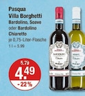 Villa Borghetti Bardolino, Soave oder Bardolino Chiaretto Angebote von Pasqua bei V-Markt Kempten für 4,49 €