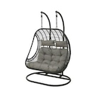 Chaise à suspendre noire Riga pour 2 personnes - GARDEN FURNITURE en promo chez Botanic Caen à 379,00 €