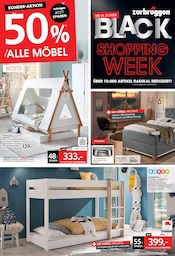 Aktueller Zurbrüggen Prospekt mit Kinderbett, "BLACK SHOPPING WEEK", Seite 14