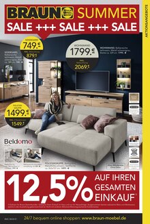 Aktueller BRAUN Möbel-Center Prospekt "BRAUN SUMMER SALE" Seite 1 von 22 Seiten für Bad Dürrheim