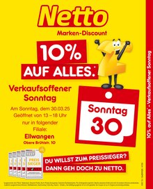 Netto Marken-Discount Ellwangen (Jagst) Prospekt "10% AUF ALLES." mit 2 Seiten