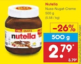 Nuss-Nugat-Creme von Nutella für 2,79 € bei Netto Marken-Discount im Angebot Nuss-Nugat-Creme von Nutella im aktuellen Netto Marken-Discount Prospekt