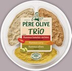 Trio Houmous Tomates Séchées - Curry - Olives - Père Olive en promo chez Intermarché Hyper Trio Houmous Tomates Séchées - Curry - Olives - Père Olive dans le catalogue Intermarché Hyper