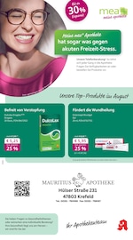 Aktueller mea - meine apotheke Apotheken Prospekt in Tönisvorst und Umgebung, "Unsere August-Angebote" mit 4 Seiten, 01.08.2025 - 31.08.2025