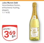 Aktuelle Sekt Angebote bei GLOBUS in Wiesbaden Aktuelles Jules Mumm Angebot bei GLOBUS in Wiesbaden ab 3,69 €