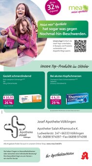 Aktueller mea - meine apotheke Prospekt "Unsere Oktober-Angebote" Seite 1 von 4 Seiten für Völklingen