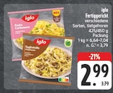 Pasta Carbonara im Angebot bei EDEKA in Freiberg Pasta Carbonara Angebote von iglo bei EDEKA Freiberg für 2,99 €
