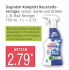 Komplett Haushaltsreiniger von Sagrotan Komplett Haushalts- im aktuellen Marktkauf Prospekt für 2,79 €