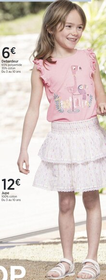 Debardeur et jupe - Géant Casino à Paris Debardeur et jupe en promo chez Géant Casino Paris à 6,00 €