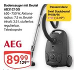 Aktuelle Staubsauger Angebote bei GLOBUS in Mannheim Aktuelles Bodensauger mit Beutel AB31C1GG Angebot bei GLOBUS in Mannheim ab 9,99 €