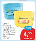 Vitamin C Fresh & Bright oder Hyaluron Fresh & Plump Sorbet Creme von Garnier im aktuellen budni Prospekt
