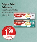 Zahnpasta von Colgate Total im aktuellen V-Markt Prospekt für 1,99 €