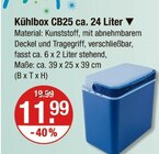 Aktuelle Kühlbox Angebote bei V-Markt in Augsburg Aktuelles Kühlbox CB25 ca. 24 Liter Angebot bei V-Markt in Augsburg ab 11,99 €