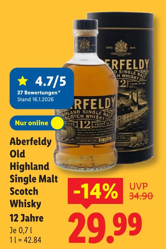 Old Highland Single Malt Scotch Whisky 12 Jahre