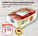 Hierzuliebe Cocktailspeistomaten Angebote von GLOBUS bei GLOBUS Altenburg für 1,99 €