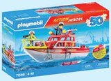 Bateau de sauvetage et pompiers - PLAYMOBIL en promo chez Intermarché Béziers à 34,90 €