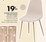 Promo Chaise velours côtelé ROKA à 19,99 € dans le catalogue La Foir’Fouille à Bègles