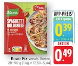Fix Spaghetti Bolognese bei EDEKA im Korb Prospekt für 0,39 €