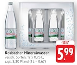 Mineralwasser Angebote von Rosbacher bei EDEKA Mainz für 5,99 €