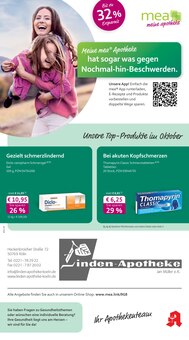 mea - meine apotheke Prospekt der Woche "Unsere Oktober-Angebote" Seite 1, 01.10.2025 bis 31.10.2025 für Köln Aktueller mea - meine apotheke Prospekt "Unsere Oktober-Angebote" Seite 1 von 4 Seiten für Köln