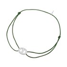 Bracelet en argent rhodié et cordon kaki - E.Leclerc Bracelet en argent rhodié et cordon kaki à 24,00 € dans le catalogue E.Leclerc