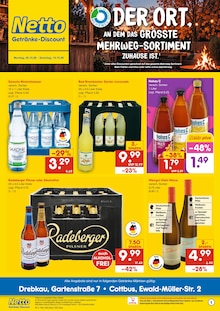 Wasser im aktuellen Netto Marken-Discount Prospekt (Cottbus) Wasser im Netto Marken-Discount Prospekt "DER ORT, AN DEM DU IMMER AUSGEZEICHNETE PREISE FINDEST." mit 6 Seiten (Cottbus)