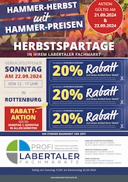 Labertaler Fachmarkt Prospekt für Sünching: "Ihr starkter Baumarkt vor Ort!", 16 Seiten, 14.09.2024 - 26.09.2024