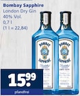 London Dry Gin Angebote von Bombay Sapphire bei Getränkewelt Bottrop für 15,99 €