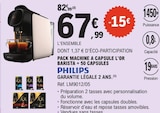 Pack machine à capsule L'OR Barista + 50 capsules - PHILIPS - E.Leclerc à Villeurbanne Pack machine à capsule L'OR Barista + 50 capsules - PHILIPS en promo chez E.Leclerc Villeurbanne à 67,99 €