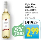 0,0% Wein alkoholfrei Angebote von Light Live bei EDEKA Neunkirchen für 2,99 €
