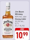 Whiskey oder Honey Likör Angebote von Jim Beam bei EDEKA Lahr für 10,99 €