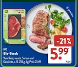 Bio-Steak im ALDI SÜD Prospekt Bio-Steak im aktuellen ALDI SÜD Prospekt für 5,99 €
