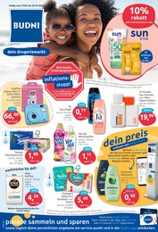 BUDNI Prospekt für Norderstedt mit 8 Seiten BUDNI Prospekt für Norderstedt: dein drogeriemarkt., 8 Seiten, 27.06.2022 - 02.07.2022