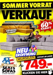 Seats and Sofas Prospekt für Düren: "SOMMER VORRAT VERKAUF", 1 Seite, 04.07.2024 - 31.07.2024
