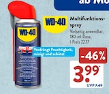 Multifunktionsspray im ALDI SÜD Prospekt Multifunktionsspray von WD-40 im aktuellen ALDI SÜD Prospekt für 3,99 €